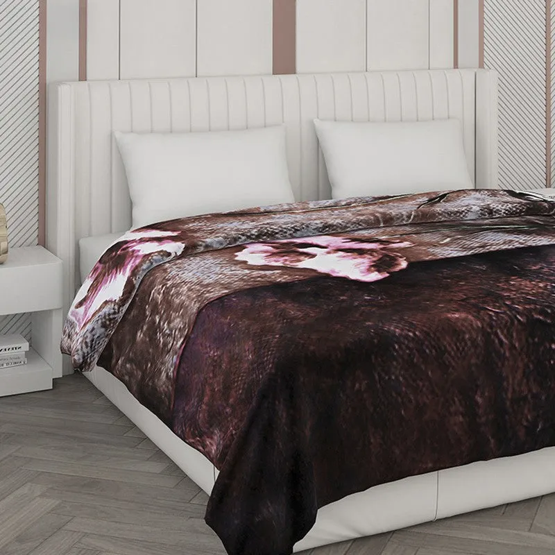 Monte Carlo Earthy Elegance Blanket (Brown)- 1000 GSM media 4