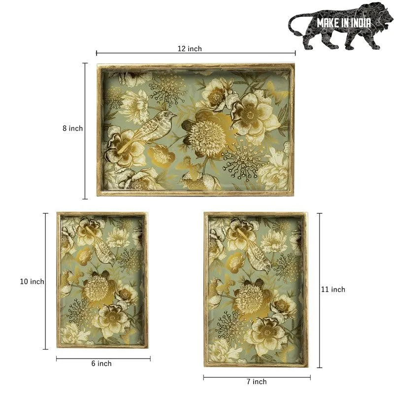 Golden Garden Serving Tray - Set Of Three media 7