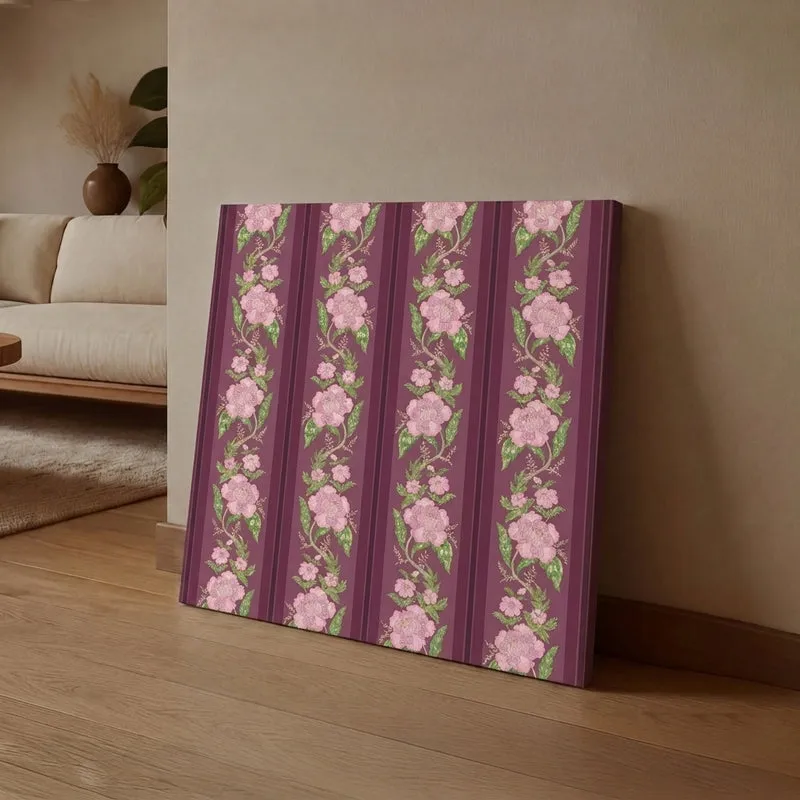 Floral Strips Canvas Wall Art media 1