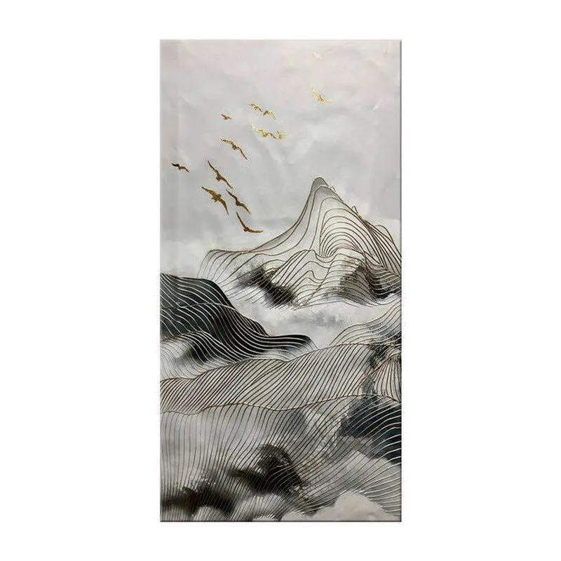 Abstract Mountain Range Wall Painting media 4