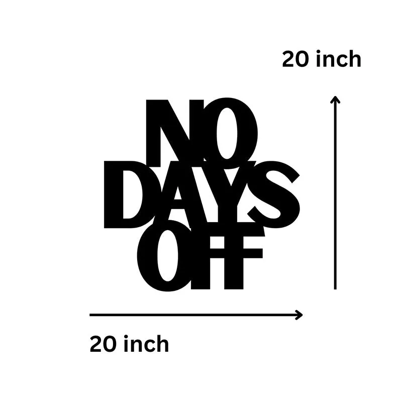 No Days Off Iron Wall Accent media 5