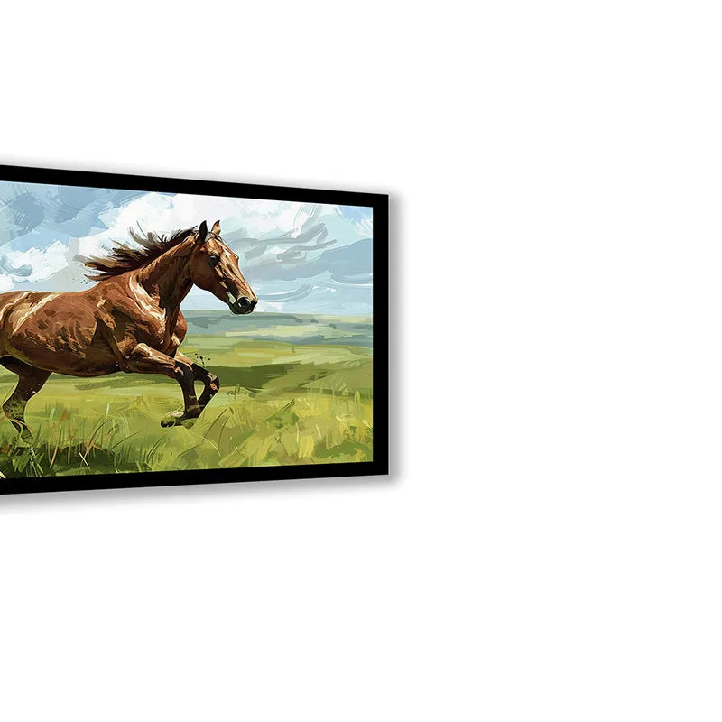 Galloping Roan Stallion Wall Art with Black Frame media 6
