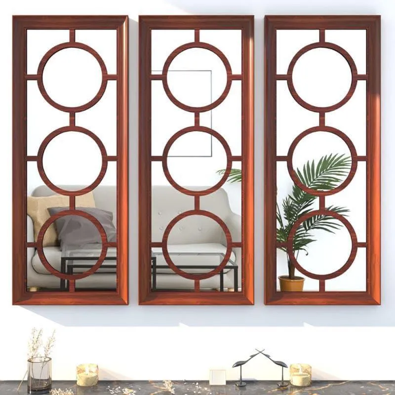 Phoenix Decorative MDF Wall Accent (Maroon) - Set Of Three media 1