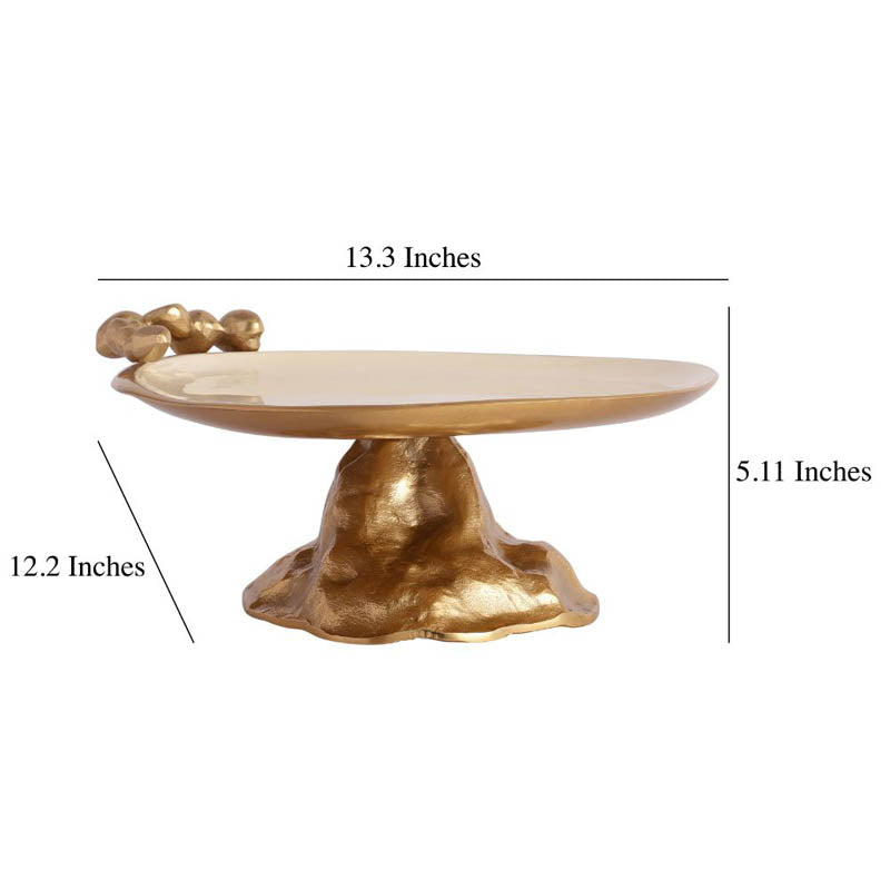 Gush Cake Stand - Gold & White media 5