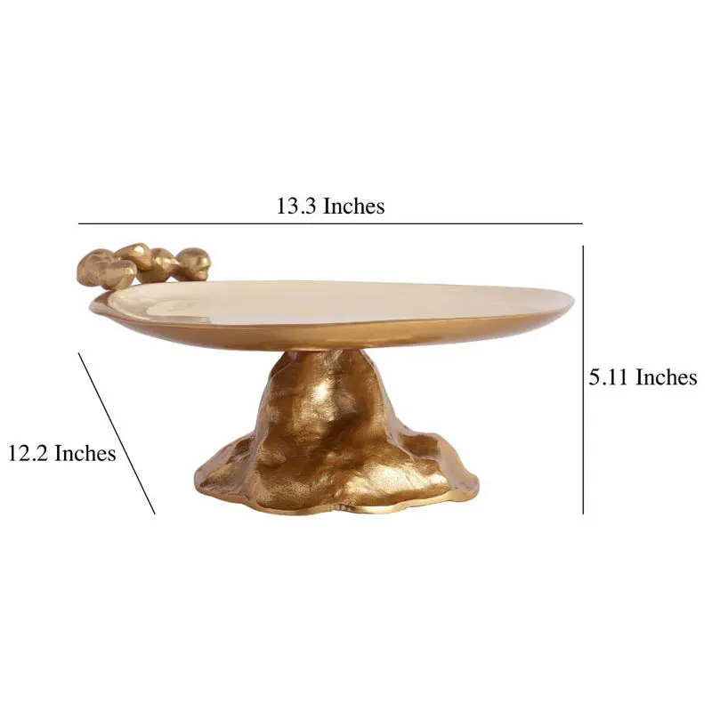 Gush Cake Stand - Gold & White media 5