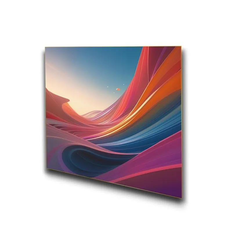 Chromatic Flow Canvas Wall Painting With Frame media 5
