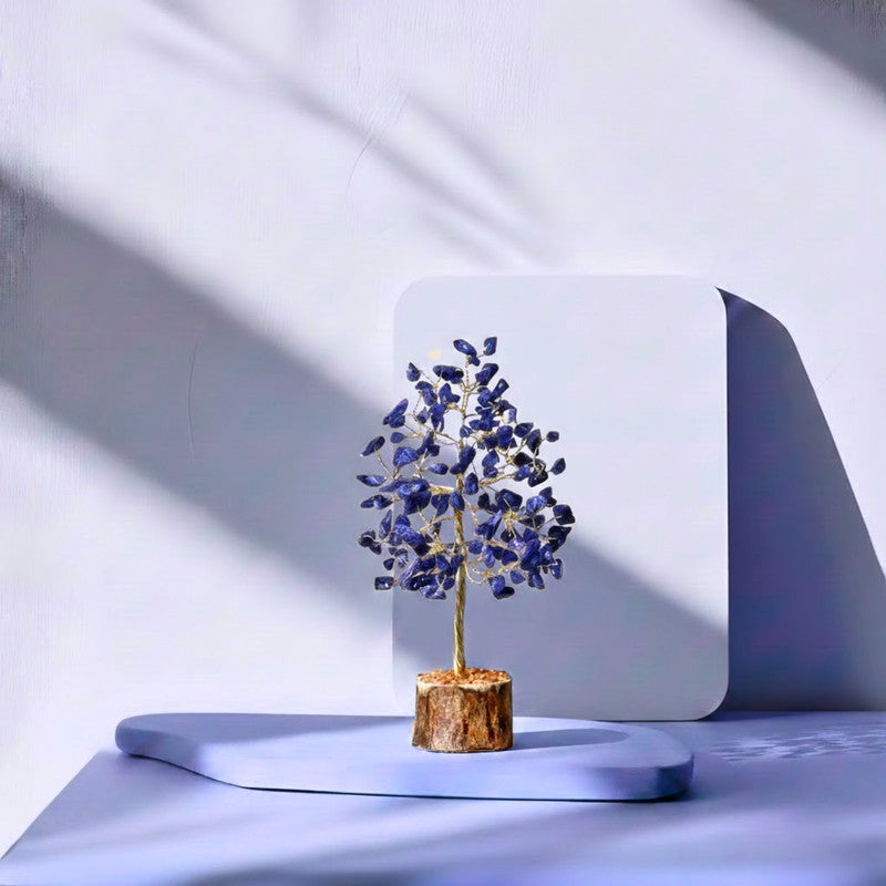 Wisdom Lapis Lazuli Gemstone Tree Decorative Showpiece media 6