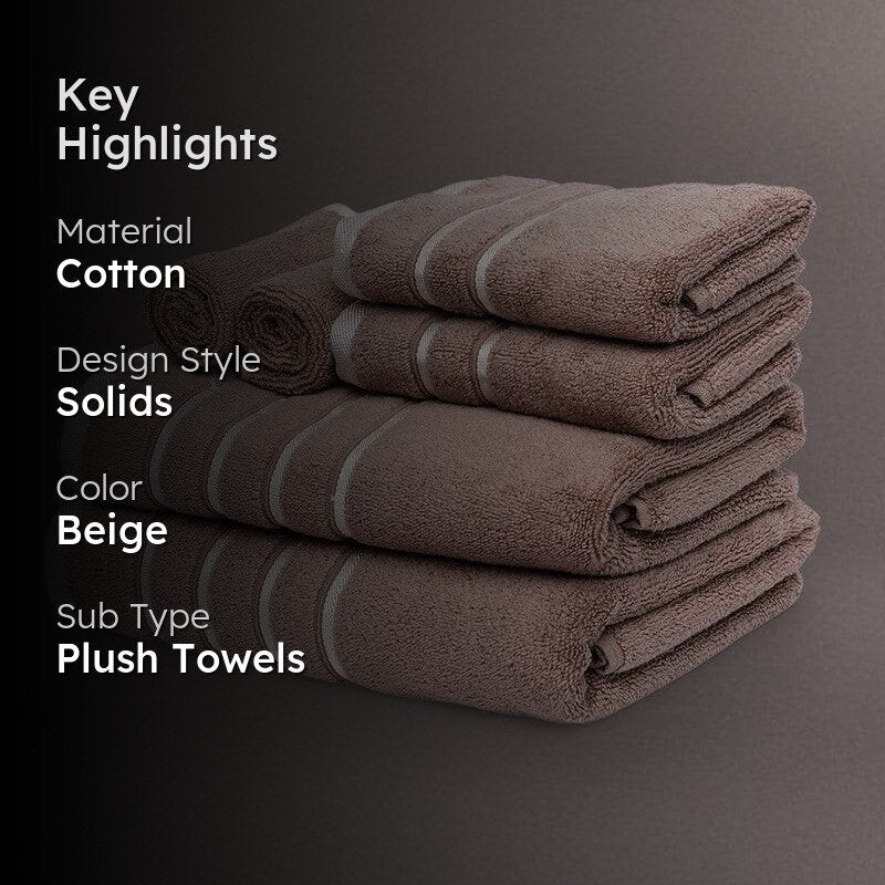 Beige Oh-so-soft Towel (Six Piece Set) media 2