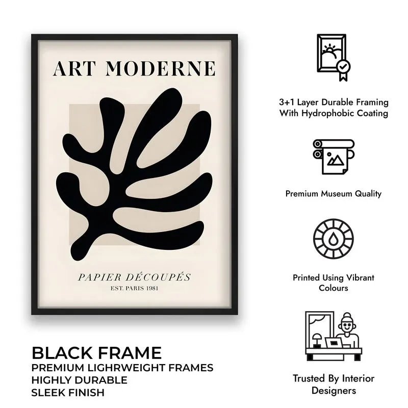 Organic Trace Canvas Wall Painting With Black Frame media 8