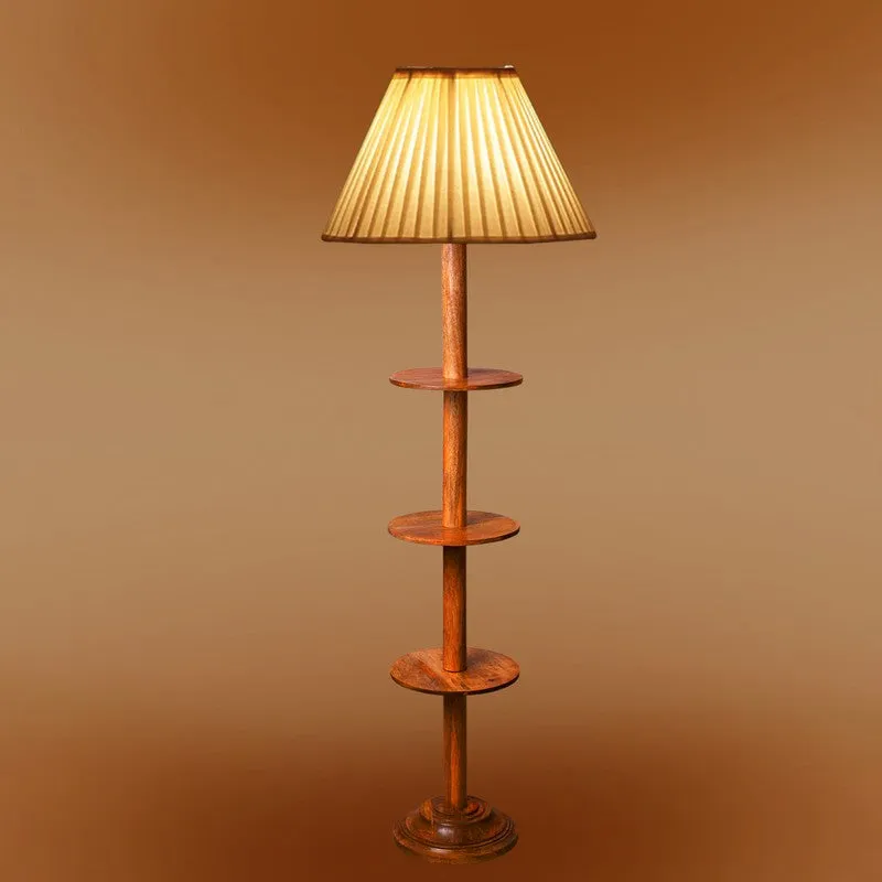 GlowShelf Rise Wooden Floor Lamp - White media 7