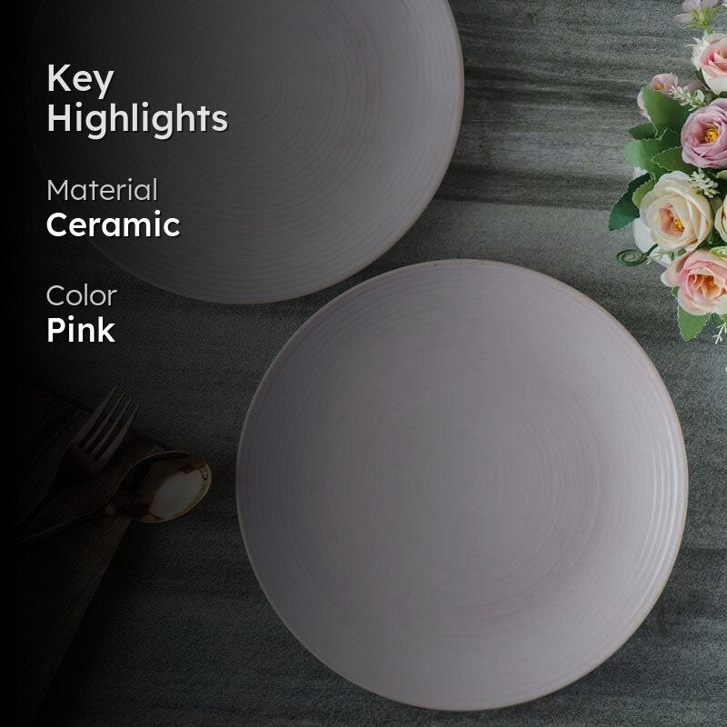 Keziah Pink Dinner Plates - Set Of Two media 2