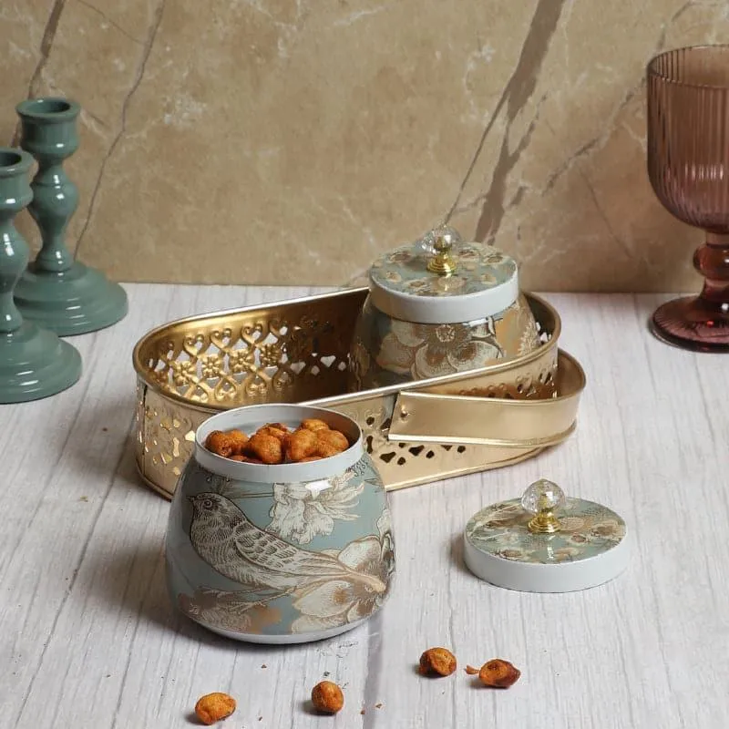 Reva Ethnic Basket With Jar - Set Of Three media 1