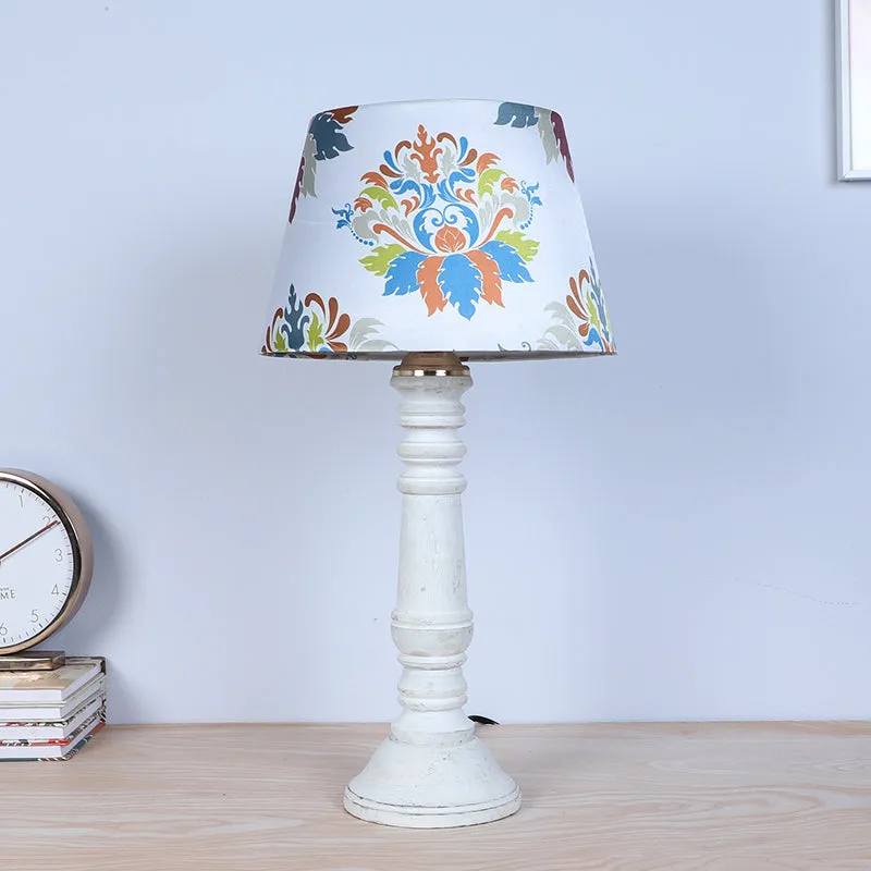 Nordlys Coil Printed Mango Wood Table Lamp - Multicolor media 2