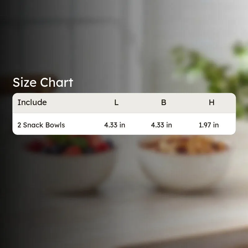 BiteCraft Ceramic Snack Bowls (White, 200 mL Each) - Set Of Two media 6