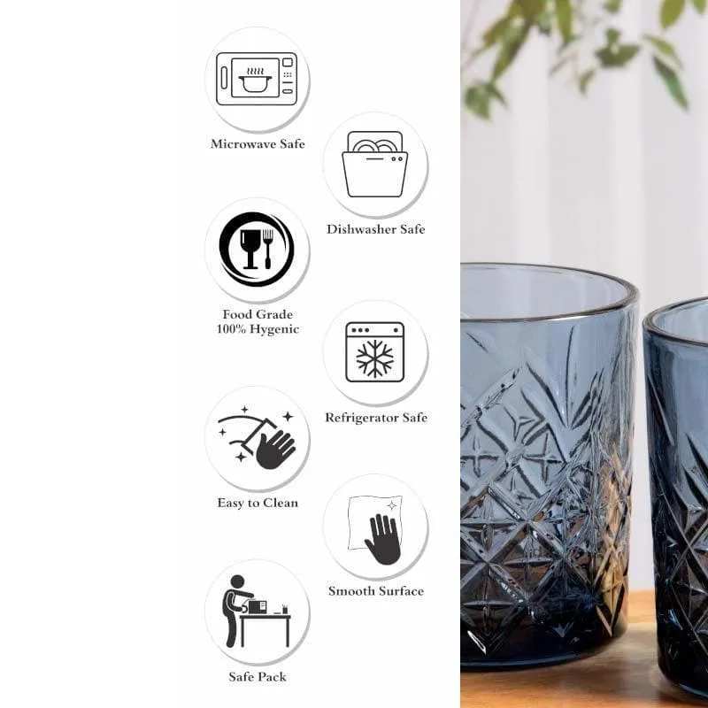 Pasabahce Billy Blue Whiskey Glass (345 mL) - Set Of Four media 6