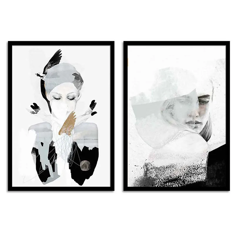 Ink In Water Forms Wall Art - Set Of Two media 5