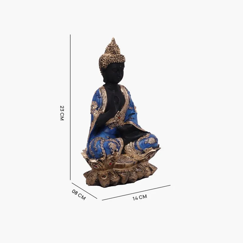 Solace Buddha Polyresin Idol (10 inches) - Yellow media 6