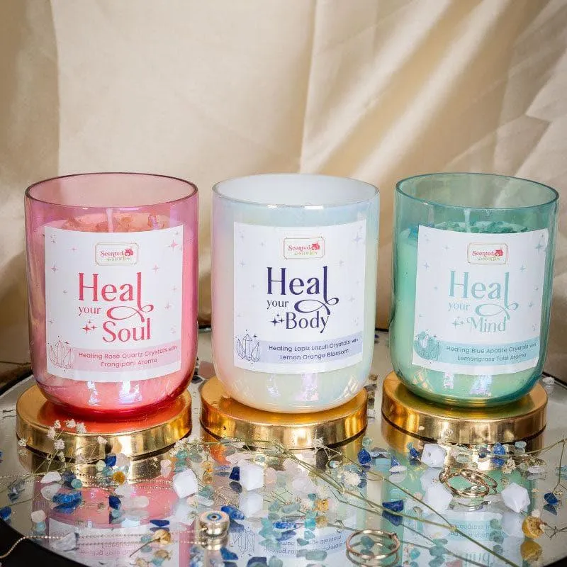 Lapis Lazuli Crystal Soy Wax Scented Candle media 5
