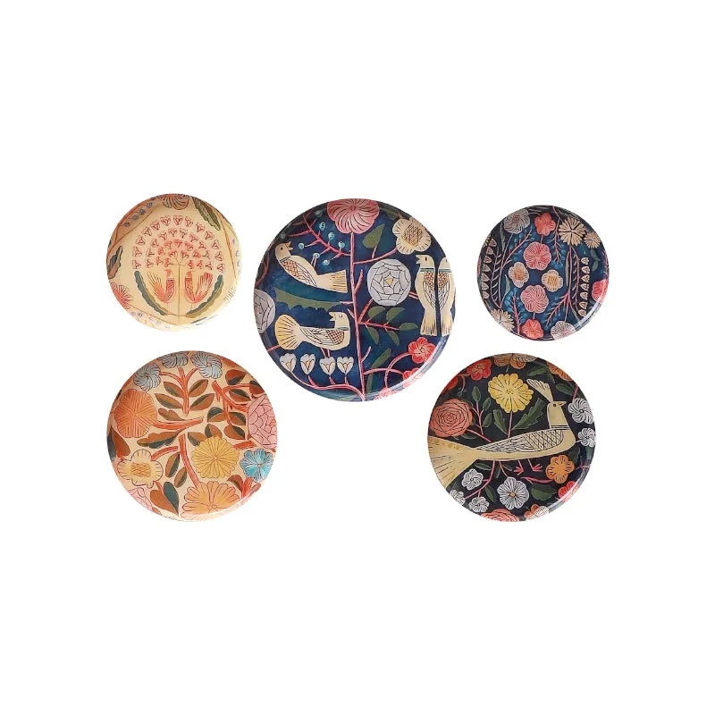 Lino Birdie Iron Wall Plate - Set Of Five media 3