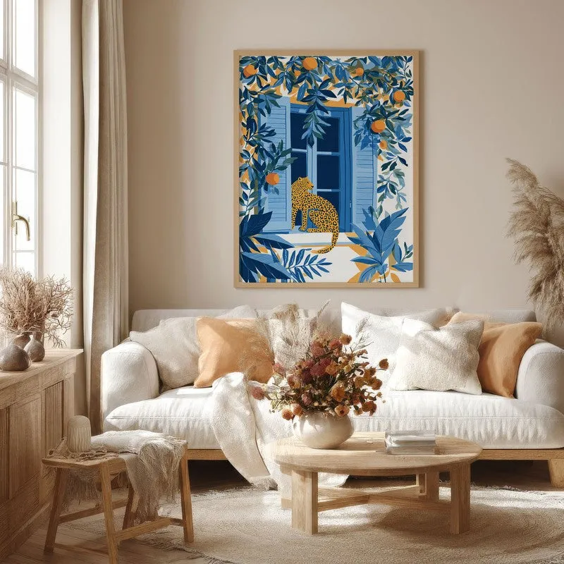 Jungle Charm Canvas Wall Painting - Brown Frame media 4
