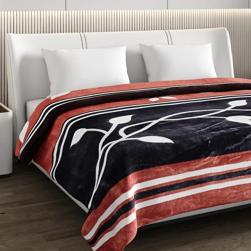 Monte Carlo Ocean Blossom Blanket (Black,Brown) - 550 GSM media 4