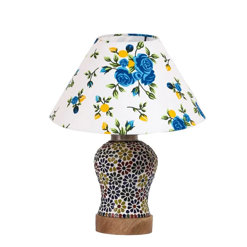 Ambrya Fleur Cone Wooden Table Lamp - Multicolor media 5