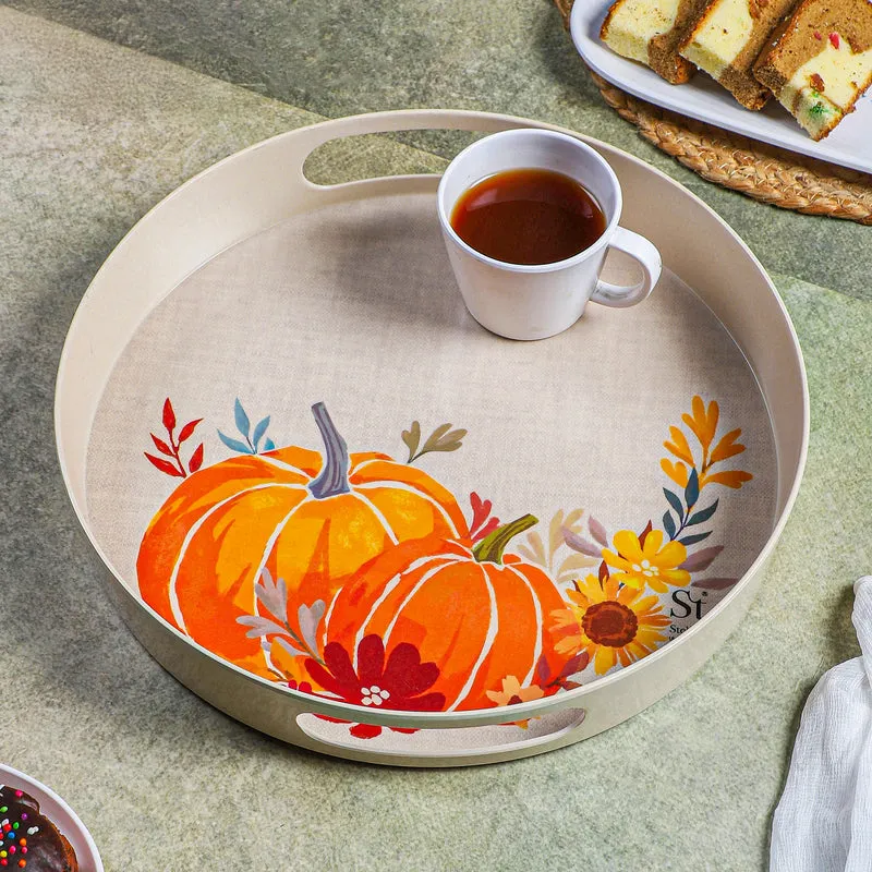 Pumpkin Spice Latte Melamine Serving Tray media 1