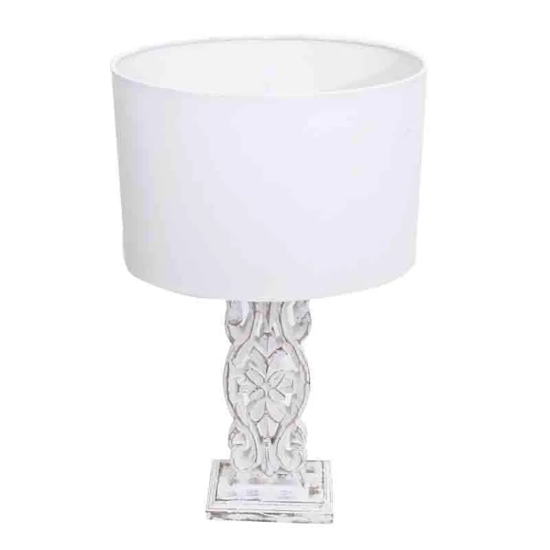 Meraki Curved Fabric Table Lamp - White media 3