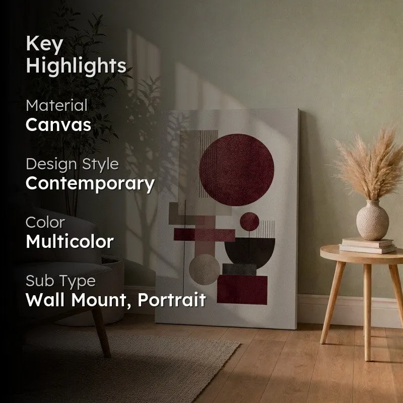 Soft Tone Geometry Canvas Wall Art media 2