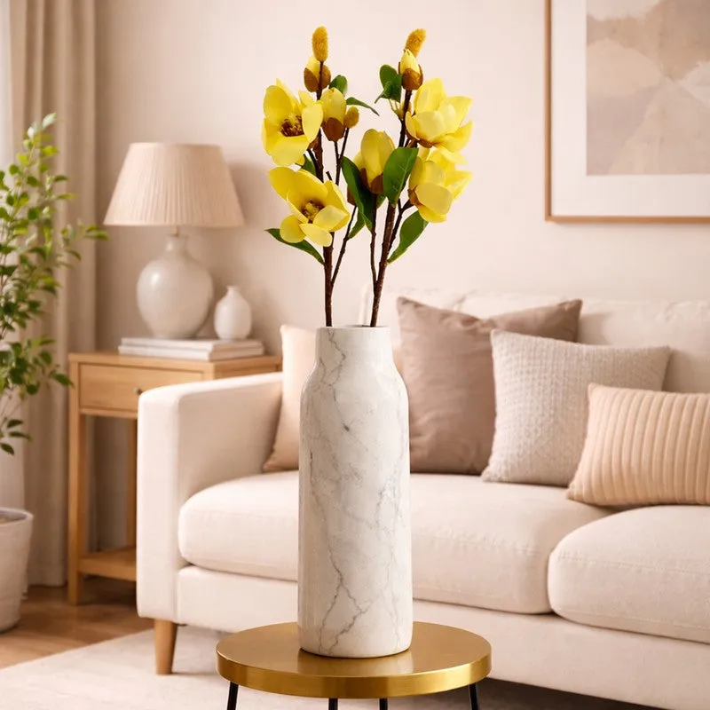 Blushora Plastic Artificial Flower (Yellow) - Set Of Two media 1