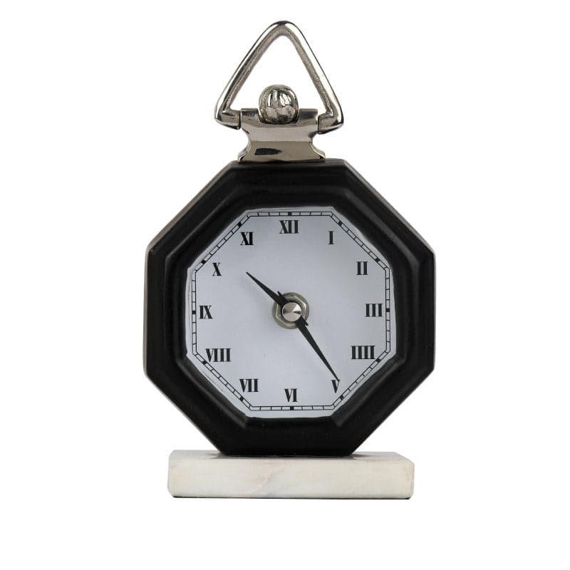 Octagon Mano Table Clock - Black media 3