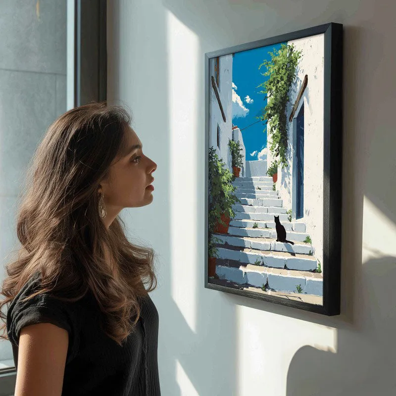 Secret Passage Canvas Wall Painting - Black Frame media 5