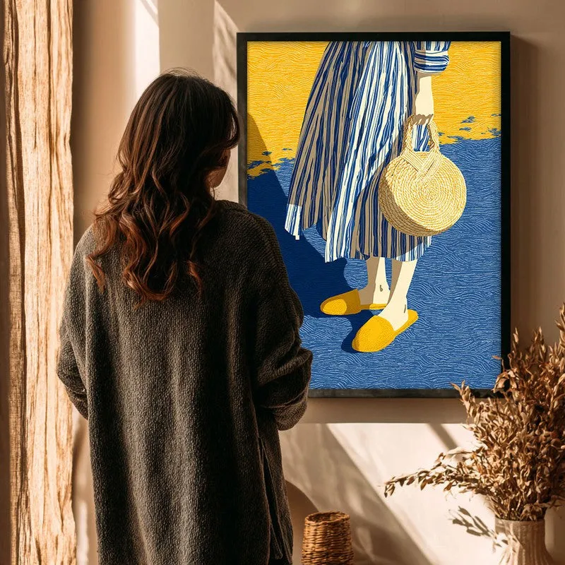 Quiet Couture Canvas Wall Painting - Black Frame media 4