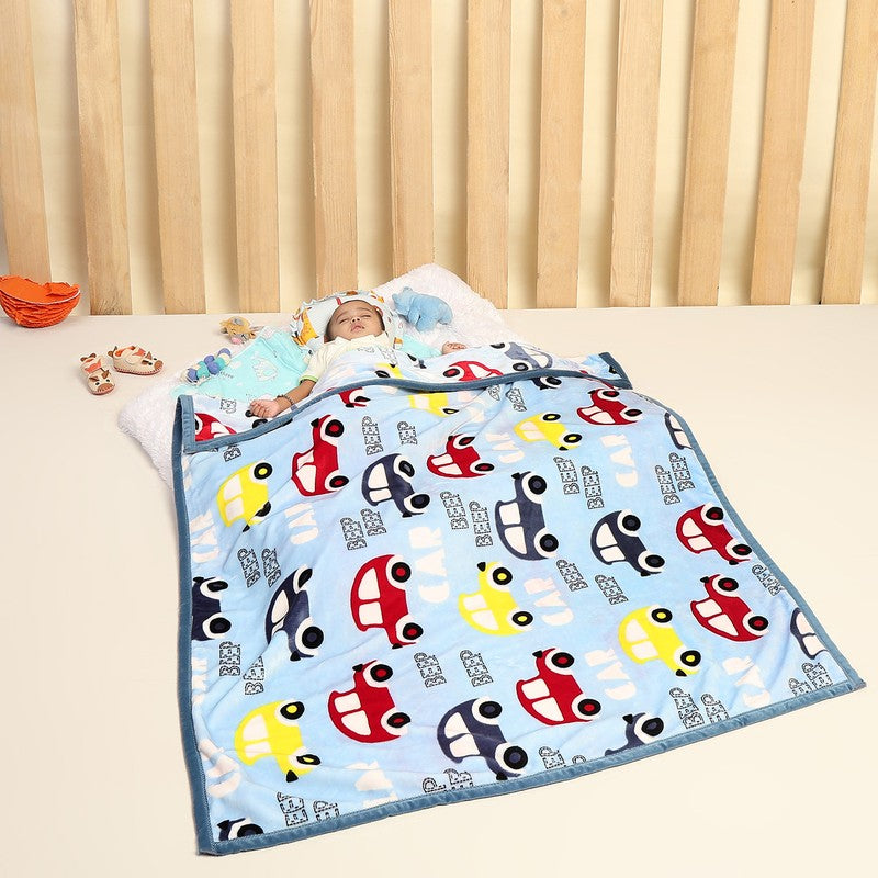 Monte Carlo Car Cuddle Kids Blanket (Blue) - 600 GSM