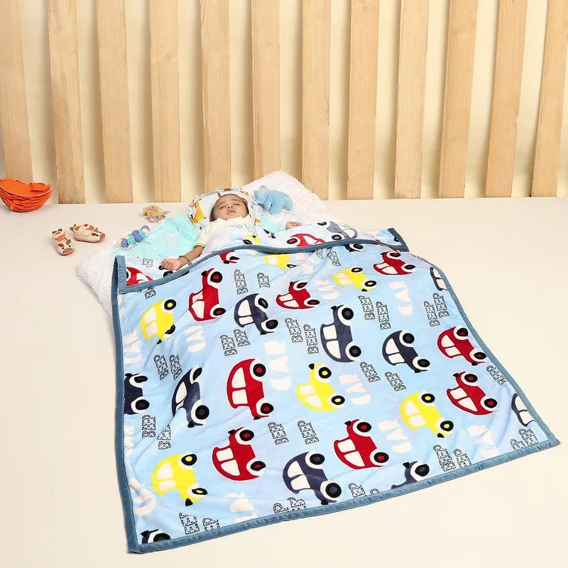 Monte Carlo Car Cuddle Kids Blanket (Blue) - 600 GSM media 1