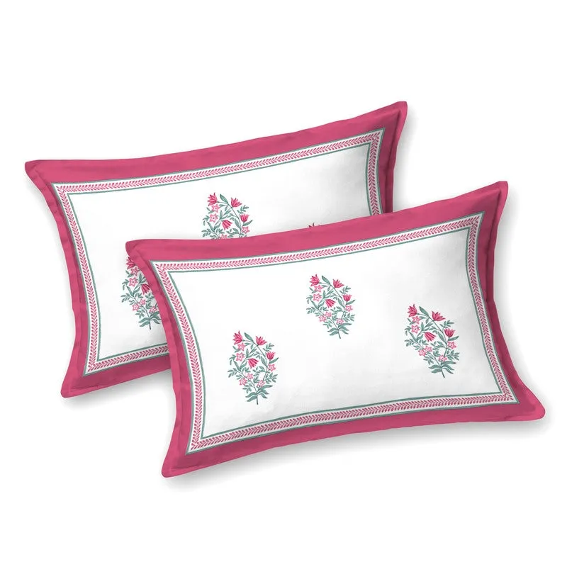Rang Flow Cotton Bedsheet (Pink,Blue,White) - 120 TC media 4