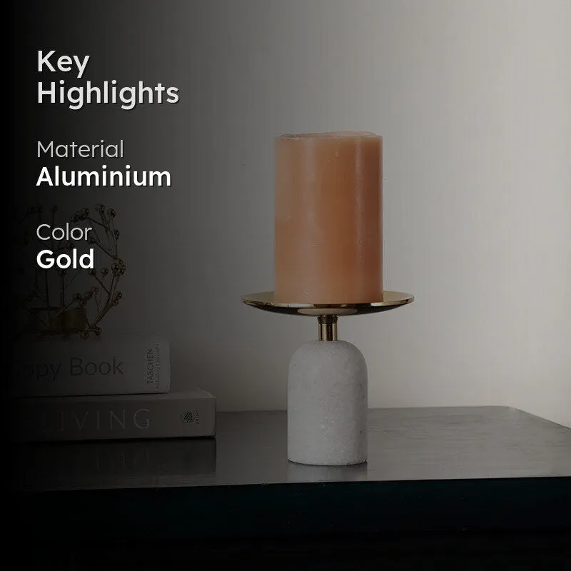 Selene Pillar Candle Holder - Gold media 2