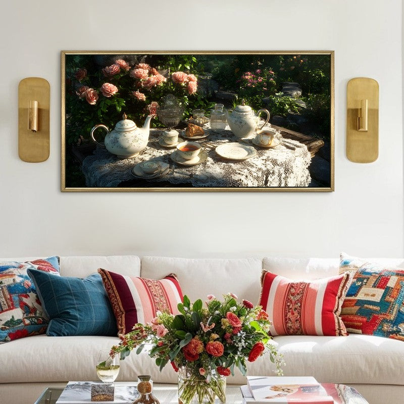 Petal Silence Canvas Wall Painting With Frame