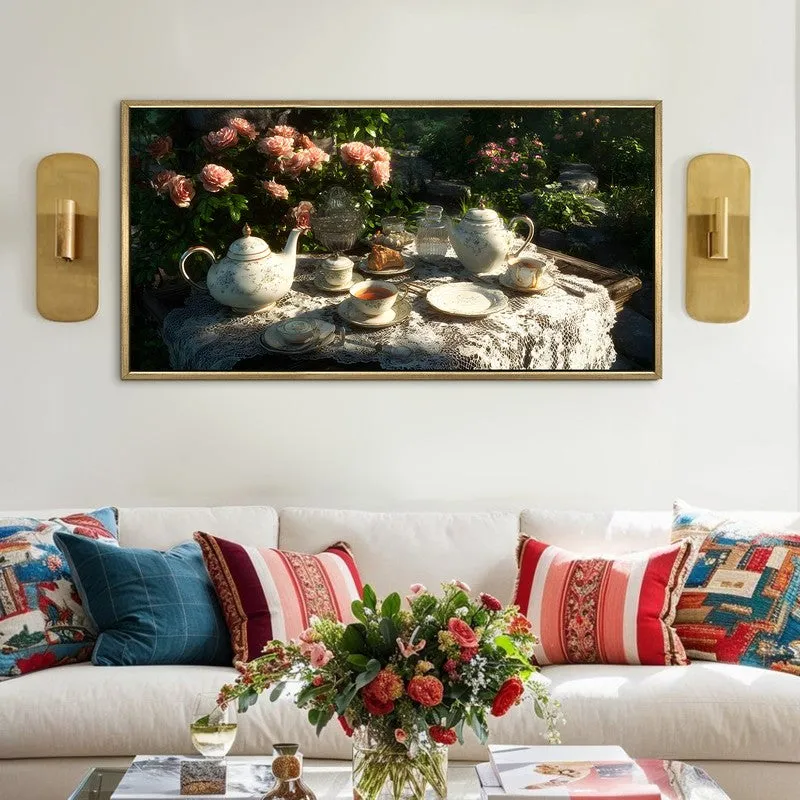 Petal Silence Canvas Wall Painting With Frame media 1