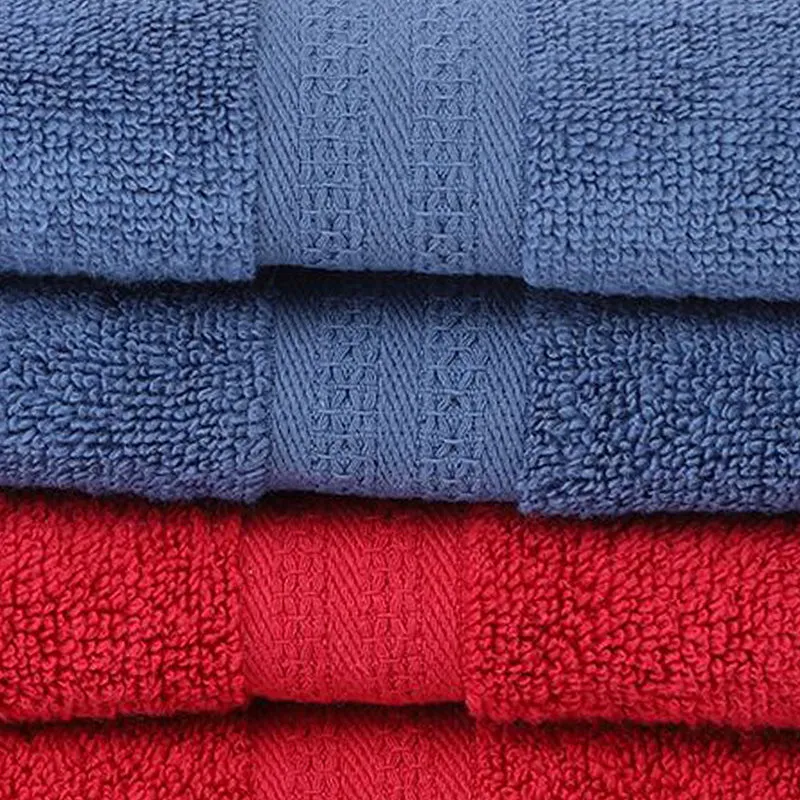 Nuage Cotton Hand & Face Towel (Red & Blue) - Set Of Four media 7