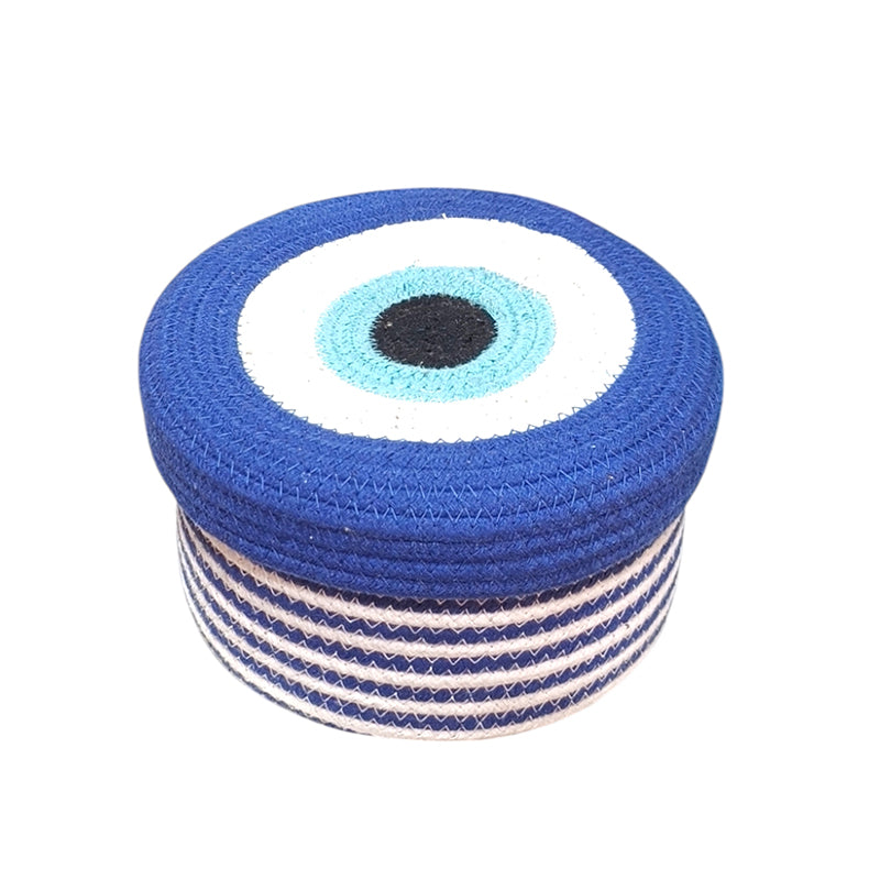 Evil Eye Cotton Storage Basket With Lid media 5