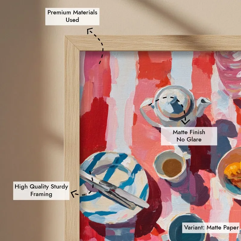 Sunny Spread Canvas Wall Painting - Brown Frame media 7