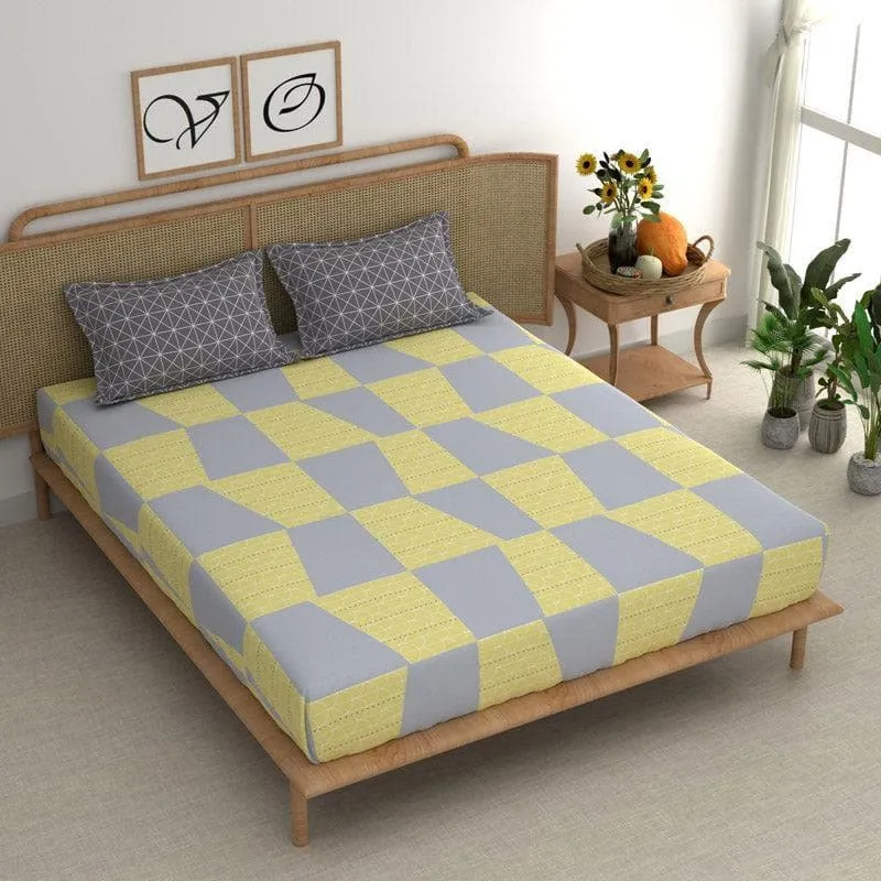 Maris Geometric Microfiber Bedsheet - 180 GSM media 4