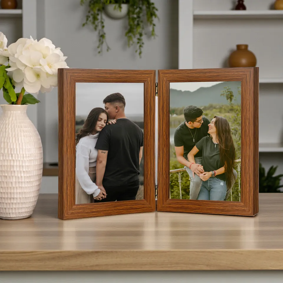 DarkRusticWood MDF Photo Frame media 1