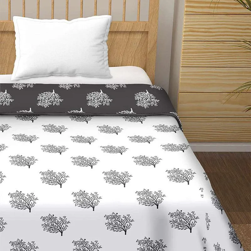 Paalki Reversible Cotton Dohar (Grey)  - 180 GSM media 4