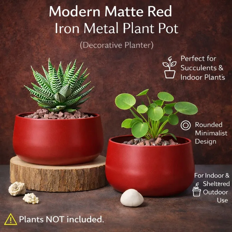 MinimalAura Pots & Planters (Red) - Set of Two media 4