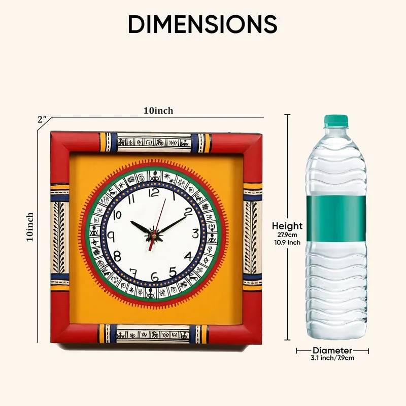 Dosera Warli Wooden Wall Clock media 10