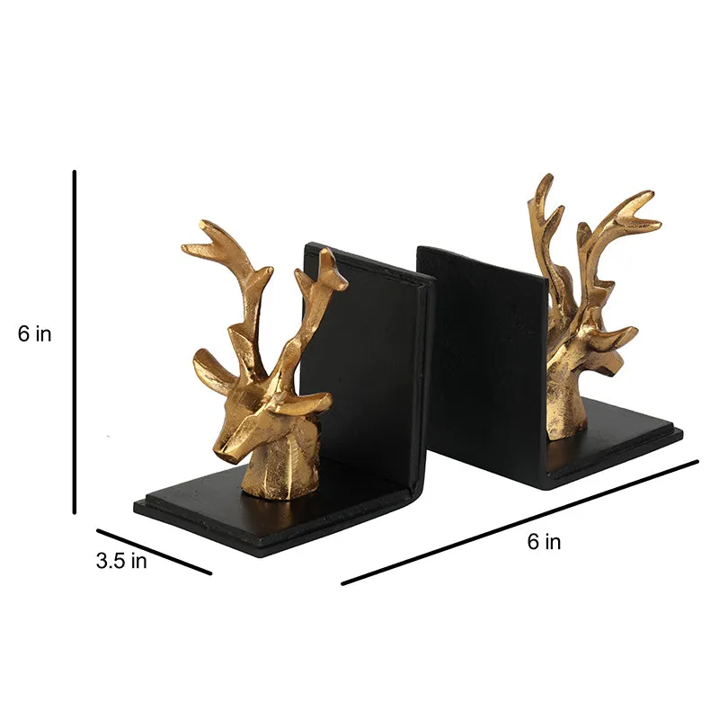 Deer Dimera Book Ends (Gold  & Black) - Set Of Two media 5