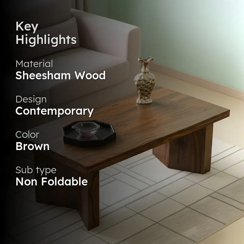 Avenox Sheesham Wooden Center Table - Dark Brown media 2