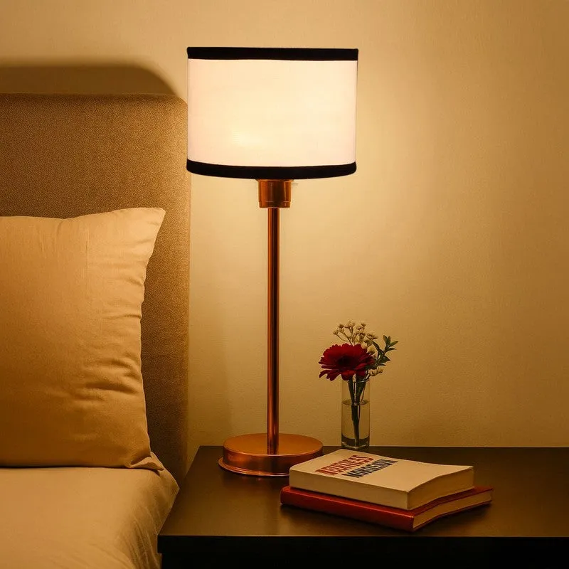Kavira Ovin Metal Table Lamp - White media 1